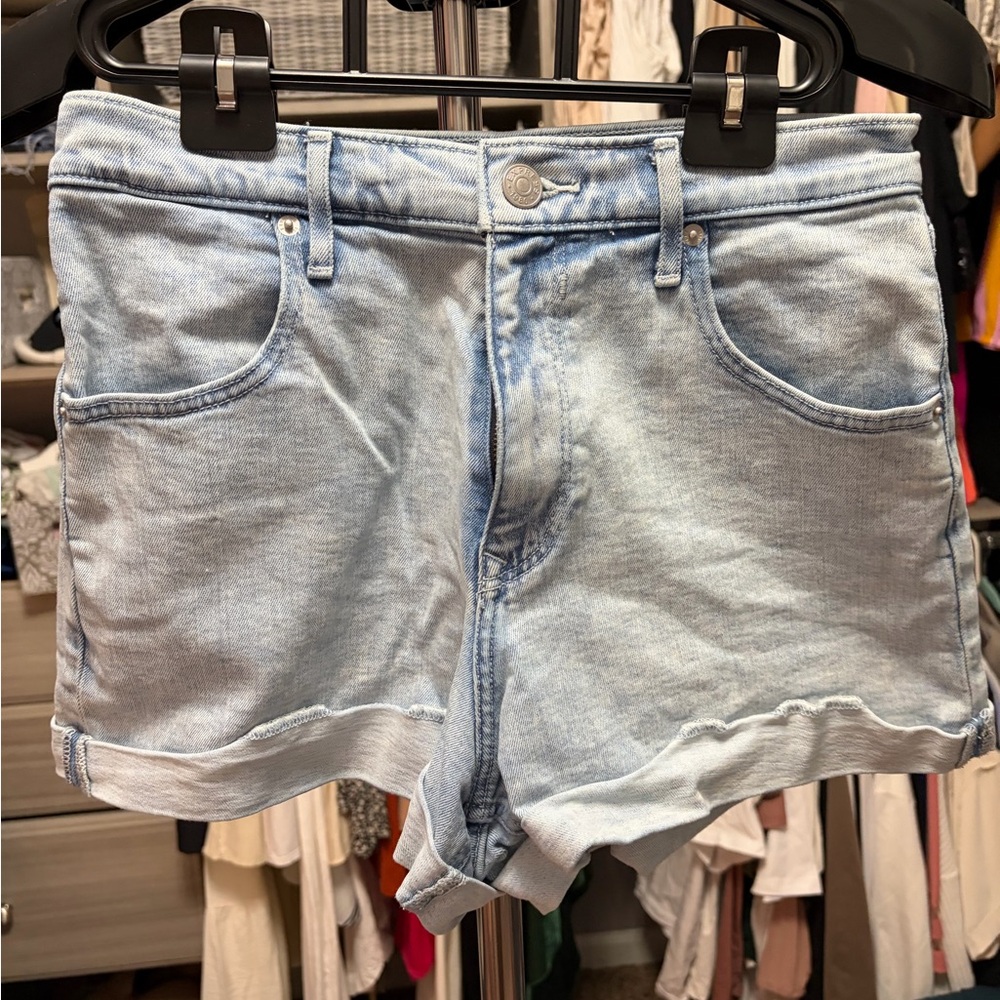 Express Light Wash Jean Shorts